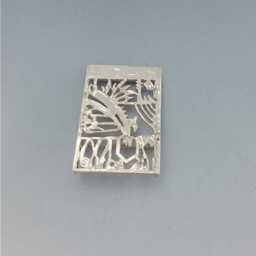 Jeroen Krabbe Modernist Handmade Silver Brooch