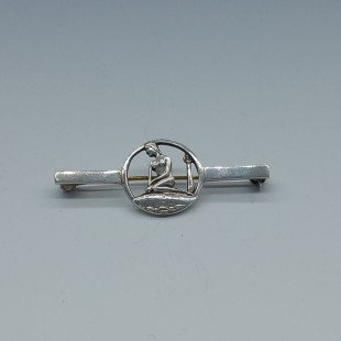 S Christian Fogh  Sterling Silver Figural Brooch