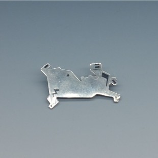 Modernist Sterling Silver Dog Brooch