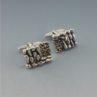  Modernist Design 835 Silver Cufflinks