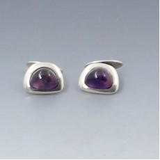 Viggo Wollny Amethyst Silver Cufflinks