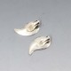 Herman Siersbol Silver Leaf Earrings