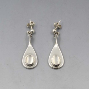 Darla Hesse Silver Earrings with Moonstone