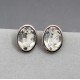 YSL Clear Crystal Oval Earrings