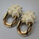 Grosse Crystal Flower Vintage Earrings