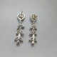  Silver and Crystal Vintage Drop Earrings