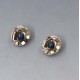 Blue Lapis 835 Silver Modernist Earrings
