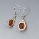 Amber Silver Drop Earrings