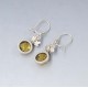   Amber and  Silver Fairy Earrings