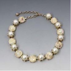 Faux Pearl Glass Bead Necklace