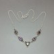 Amethyst,Garnet and Citrine Multi Gem Sterling Silver Necklace