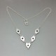 Amethyst,Garnet and Citrine Multi Gem Sterling Silver Necklace