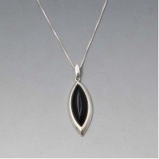 Black Onyx Silver Pendant