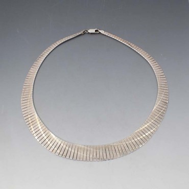  Sterling Silver Italian Fringe Necklace