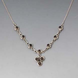 Smokey Topaz Silver Necklace