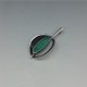 Green Chalcedony and 935 Silver Modernist Pendant
