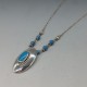  Turquoise and Sterling Silver Eclipse Necklace