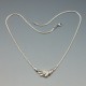  Sterling Silver Modernist Necklace with Snake Chain