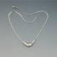  Sterling Silver Modernist Necklace with Snake Chain