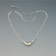  Sterling Silver Modernist Necklace with Snake Chain