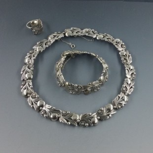 Bernard Instone Silver Necklace, Bracelet and Ring Set