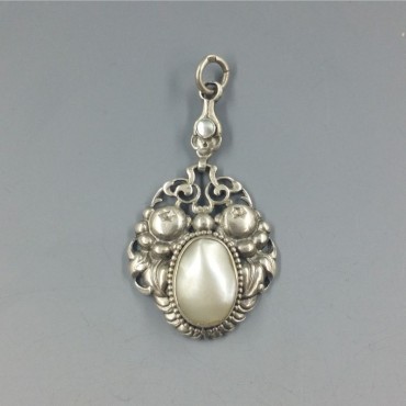  Rasmus Halvorsen Art Nouveau Pearl Pendant