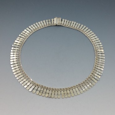 Fine Italian Sterling Silver Fringe Necklace