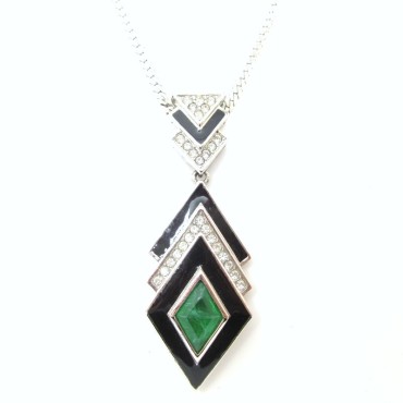 Vintage Dior Art Deco Style Pendant