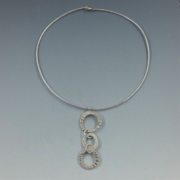 Shimara Carlow Modernist Silver Unique Necklace