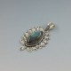  Oval Labradorite and Sterling Silver Pendant 
