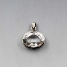 Crystal Quartz Silver Pendant