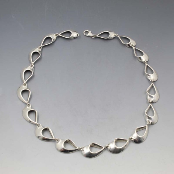 Jens J Aagard Modernist Silver Necklace