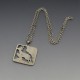  Beautiful Solid 830 Silver "STIB" Stag Pendant