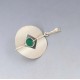 TEKA  Green Chalcedony 835 Silver Pendant