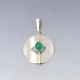 TEKA  Green Chalcedony 835 Silver Pendant