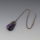 Purple Amethyst and Silver Arts and Crafts Style Pendant