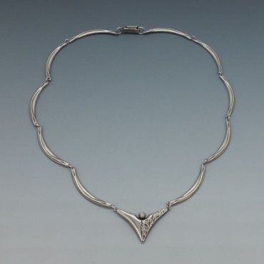 Sten and Laine Rock Crystal Silver Necklace
