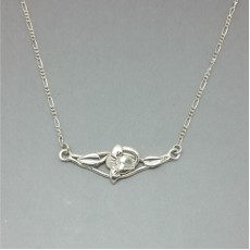 Sterling Silver Floral Detail Necklace