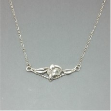 Sterling Silver Floral Necklace UK