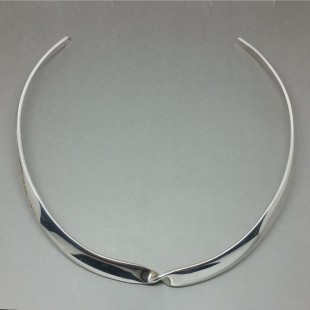 Sterling Silver Modernist Collar Necklace