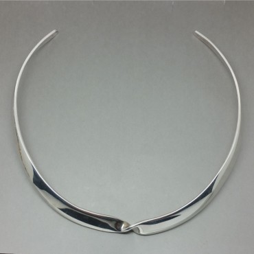 Sterling Silver Modernist Collar Necklace