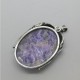 Charoite and Sterling Silver Arts and Crafts Style Pendant