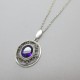Rare Bernard Instone 1975 Amethyst Silver Filigree Pendant