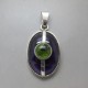 Large Amethyst and Sterling Silver Pendant 