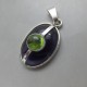 Large Amethyst and Sterling Silver Pendant 