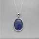 Fire Opal Sterling Silver Pendant UK