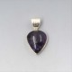 Amethyst Pear and Silver Pendant