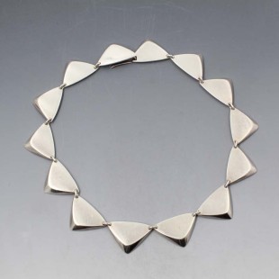 Hans Hansen Silver Modernist Necklace 