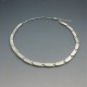 Modernist Silver Smooth Flat Links Necklace