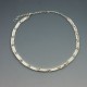 Modernist Silver Smooth Flat Links Necklace